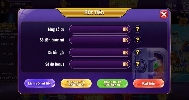 Rút tiền từ tài khoản của mình trên Live Casino 68gb